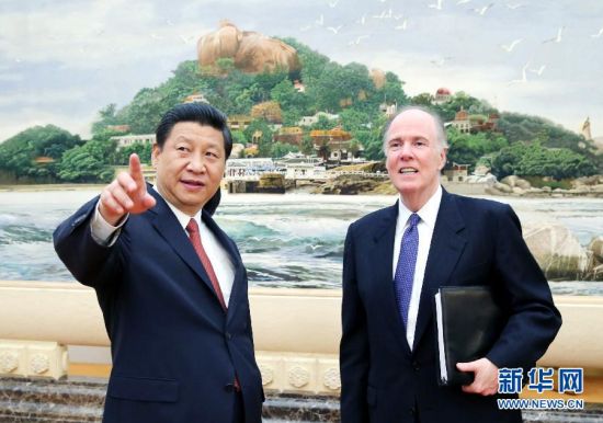 5月27日，国家主席习近平在北京人民大会堂会见美国总统国家安全事务助理多尼伦。 新华社记者 姚大伟 摄